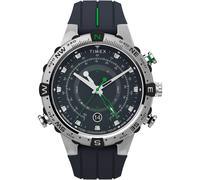Quarzuhr TIMEX "TIDE/TEMP/COMPASS", blau (dunkelblau), Armbanduhren, Herren, Quarzuhr, Armbanduhr, Herrenuhr, Datum, Leuchtzeiger, Mineralglas, analog (72744559-0) dunkelblau