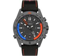 Quarzuhr TIMEX "TIDE/TEMP/COMPASS", schwarz (schwarz, orange), Armbanduhren, Herren, Quarzuhr, Armbanduhr, Herrenuhr, Datum, Leuchtzeiger, Saphirglas, Textilarmband (48917454-0)