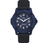 Quarzuhr TIMEX "TIMBERLINE", blau (dunkelblau), Armbanduhren, Herren, Quarzuhr, Armbanduhr, Herrenuhr, Silikonarmband, Datum, Leuchtzeiger (69070537-0)