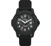 Quarzuhr TIMEX "TIMBERLINE", schwarz, Armbanduhren, Kinder, Quarzuhr, Armbanduhr, Herrenuhr, Silikonarmband, Datum, Leuchtzeiger (51179840-0) schwarz