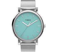 Quarzuhr TIMEX "Timex Originals", silberfarben, blau, Armbanduhren, Damen, Quarzuhr, Armbanduhr, Damenuhr, Edelstahlarmband, analog (77002215-0) silberfarben, blau