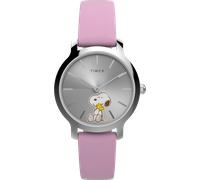 Quarzuhr TIMEX "TIMEX x PEANUTS TIMEX TRANSCEND", rosa, Armbanduhren, Damen, Quarzuhr, Armbanduhr, Damenuhr, Lederarmband, analog (66387959-0)