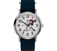 Quarzuhr TIMEX "Timex x Peanuts Weekender Baseball Classic", blau, Armbanduhren, Herren, Quarzuhr, Armbanduhr, Damenuhr, Herrenuhr, analog (12766531-0) blau