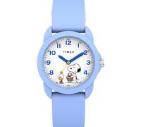 Quarzuhr TIMEX "Timex x Peanuts Youth Spring", blau, Armbanduhren, Kinder, Quarzuhr, Armbanduhr, Silikonarmband, analog (19601904-0) blau