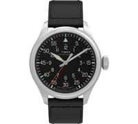 Quarzuhr TIMEX "Waterbury Ace", schwarz, Armbanduhren, Herren, Quarzuhr, Armbanduhr, Herrenuhr, Lederarmband, analog, Tag, Beleuchtung (92087964-0) schwarz