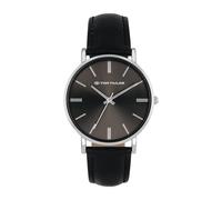 Tom Tailor Armbanduhr mit Kunstlederband für Damen, Silber, wasserdichte 3 bar, Geschenkidee, kommt in Uhren Geschenkbox, 2100509