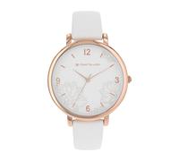 Quarzuhr TOM TAILOR, weiß, Armbanduhren, Damen, Quarzuhr, Armbanduhr, Damenuhr, analog (65996005-0) weiß