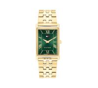 Quarzuhr TOMMY HILFIGER "Ben", goldfarben, grün, Armbanduhren, Herren, Quarzuhr, Armbanduhr, Herrenuhr, Edelstahlarmband, analog (84976361-0) goldfarben, grün