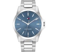 Quarzuhr TOMMY HILFIGER "BRUCE", silber (silberfarben), Armbanduhren, Herren, Quarzuhr, Armbanduhr, Herrenuhr, Edelstahlarmband, analog (13881025-0) silberfarben