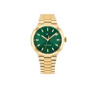 Quarzuhr TOMMY HILFIGER "Georgia", goldfarben, grün, Armbanduhren, Damen, Quarzuhr, Armbanduhr, Damenuhr, Edelstahlarmband, analog (96725804-0) goldfarben, grün