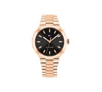 Quarzuhr TOMMY HILFIGER "Georgia", roségoldfarben, schwarz, Armbanduhren, Damen, Quarzuhr, Armbanduhr, Damenuhr, Edelstahlarmband, analog (47336341-0) roségoldfarben, schwarz