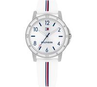 Quarzuhr TOMMY HILFIGER "KIDS", weiß (weiß, rot, blau), Armbanduhren, Kinder, Quarzuhr, Armbanduhr, Kinderuhr, Geschenk, Geburtstag, Schulanfang (73768604-0) weiß, rot, blau