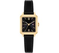 Quarzuhr TOMMY HILFIGER "MIA", schwarz (schwarz, schwarz), Armbanduhren, Damen, Quarzuhr, Armbanduhr, Damenuhr, Lederarmband, analog (51830331-0) schwarz, schwarz