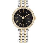 Quarzuhr TOMMY HILFIGER "NATALIE", silber (silberfarben, goldfarben), Armbanduhren, Damen, Quarzuhr, Armbanduhr, Damenuhr, Glaskristalle, Edelstahlarmband (99728013-0) silberfarben, goldfarben