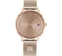 Quarzuhr TOMMY HILFIGER "TEA", rosa (roségoldfarben, moccafarben), Armbanduhren, Damen, Quarzuhr, Armbanduhr, Damenuhr, Edelstahlarmband (53746934-0) roségoldfarben, moccafarben