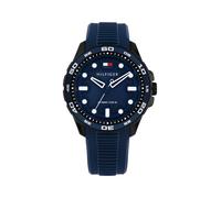 Quarzuhr TOMMY HILFIGER "TH Regatta", blau, Armbanduhren, Herren, Quarzuhr, Armbanduhr, Damenuhr, Herrenuhr, Silikonarmband, analog (13808057-0) blau