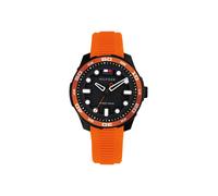 Quarzuhr TOMMY HILFIGER "TH-REGATTA", orange, schwarz, Armbanduhren, Herren, Quarzuhr, Armbanduhr, Damenuhr, Herrenuhr, Silikonarmband, analog (93406428-0) orange, schwarz