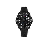 Quarzuhr TOMMY HILFIGER "TH-REGATTA", schwarz, Armbanduhren, Herren, Quarzuhr, Armbanduhr, Damenuhr, Herrenuhr, Silikonarmband, analog (79703854-0) schwarz