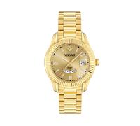 Quarzuhr VERSACE "APODIS", goldfarben, Armbanduhren, Herren, Quarzuhr, Armbanduhr, Herrenuhr, Swiss Made, Edelstahlarmband, analog, GMT (79312240-0)