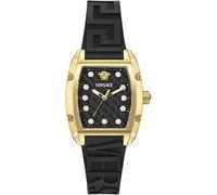 Quarzuhr VERSACE "DOMINUS LADY", schwarz, Armbanduhren, Damen, Quarzuhr, Armbanduhr, Damenuhr, Saphirglas, Swiss Made, Leuchtindizes, analog (38032938-0)