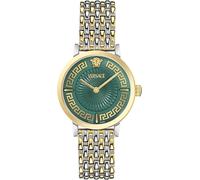 Quarzuhr VERSACE "GRECA FORTUNA", gold (silbergoldfarben), Armbanduhren, Damen, Quarzuhr, Armbanduhr, Damenuhr, Swiss Made, Edelstahlarmband, analog (57318269-0)