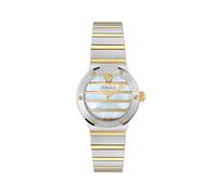 Quarzuhr VERSACE "GRECA LOGO PEARL", silbergoldfarben, goldfarben, Armbanduhren, Damen, Quarzuhr, Armbanduhr, Damenuhr, Swiss Made, Edelstahlarmband, analog (24285224-0)