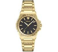 Quarzuhr VERSACE "GRECA REACTION LADY", gold (goldfarben), Armbanduhren, Damen, Quarzuhr, Armbanduhr, Damenuhr, Swiss Made, Edelstahlarmband, analog (40104620-0)