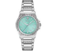 Quarzuhr VERSACE "GRECA REACTION LADY", silber (silberfarben), Armbanduhren, Damen, Quarzuhr, Armbanduhr, Damenuhr, Swiss Made, Edelstahlarmband, analog (99758053-0)