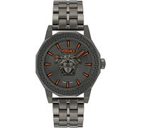 Quarzuhr VERSACE "MEDUSA DECO GENT", grau (anthrazit), Armbanduhren, Herren, Quarzuhr, Armbanduhr, Herrenuhr, Swiss Made, Saphirglas, Edelstahlarmband,analog (20136418-0)