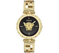Quarzuhr VERSACE "MEDUSA JEWEL", gold (goldfarben, schwarz), Armbanduhren, Damen, Quarzuhr, Armbanduhr, Damenuhr, Swiss Made, Edelstahlarmband, analog (84101420-0)