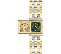 Quarzuhr VERSACE "VERSACE REVEAL", gold (silbergoldfarben, grün), Armbanduhren, Damen, Quarzuhr, Armbanduhr, Damenuhr, Swiss Made, Edelstahlarmband, analog (83418712-0)