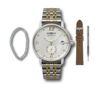 Quarzuhr ZEPPELIN "Luna", silber (silbergoldfarben), Armbanduhren, Damen, Quarzuhr, Armbanduhr, Damenuhr, Made in Germany, Edelstahlarmband (59445436-0) silbergoldfarben