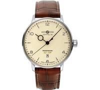 Quarzuhr ZEPPELIN "LZ 129 Hindenburg", braun (cognacfarben), Armbanduhren, Herren, Quarzuhr, Armbanduhr, Herrenuhr, Datum, Lederarmband, Made in Germany (92353529-0) cognacfarben