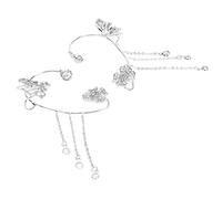 Quasten-Ohrring-Clip, Tragbarer Zirkonia-Ohrclip, Gebogen, 1 Paar für Dating