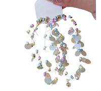 Quasten Ohrringe Mit Perlensträngen Modernes Gesicht Schmeichelnde Ohrstecker Leichte Party Accessoires Elegante Leichte Piercings