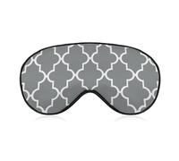 Quatrefoil Graue Augenmaske Schlafmaske Augenmasken für Schlaf Schlafmasken für Frauen Männer Schlafmaske Reise Augenmaske Schlafmaske Verdunkelung Lustige Schlafmaske Niedliche Schlafmaske