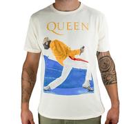 Queen Amplified Collection - Freddie Mercury Triangle T-Shirt altweiß in XL