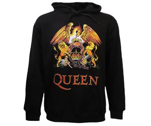 Queen Classic Crest Logo Kapuzenpullover XXL Schwarz