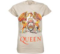 Queen - Cremeweißes Damen T-Shirt Classic Crest L