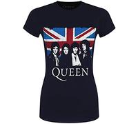 Queen Damen/Damen Vintage Union Jack Baumwolle T-Shirt, Marineblau, XS