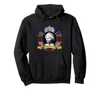 Queen Elizabeth II Memoriam Union Jack RIP UK Royalist Pullover Hoodie, Unisex für Erwachsene, Schwarz, M