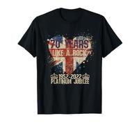 Queen Elizabeth Platin Jubiläum 70 Jahre Britische Flagge T-Shirt