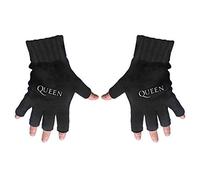 Queen Handschuhe Classic Band Logo Nue offiziell Schwarz Fingerless One Size