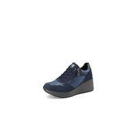 QUEEN HELENA Hohe Sneakers mit Keilabsatz, Turnschuhe mit seitlichem Reißverschluss für Damen, 39 EU