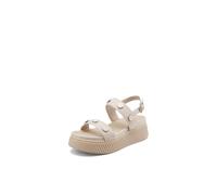 QUEEN HELENA Platform-Sandalen mit Riemen für Damen X34-97, beige, 39 EU