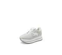QUEEN HELENA Platform-Sneakers, hohe Sneaker, lässig, für Damen, X32-32, X34 25 Grau, 37 EU