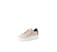 QUEEN HELENA QH8003 Sneakers aus Leder, Platform, Freizeitschuhe für Damen, Qh8004 Beige, 38 EU
