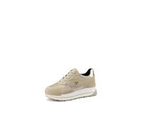 QUEEN HELENA QH8005 Damen-Sneakers aus Leder, beige, 39 EU