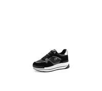 QUEEN HELENA QH8005 Damen-Sneakers aus Leder, Schwarz , 37 EU