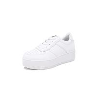 QUEEN HELENA Sneaker mit Schnürung Turnschuhe Schnürschuhe Damen X26 12 Weiß, 37 EU